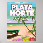 Playa Norte Mexican strand poster (Voorkant)