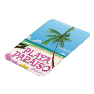 Playa Paraiso Mexico strandposter Magneet