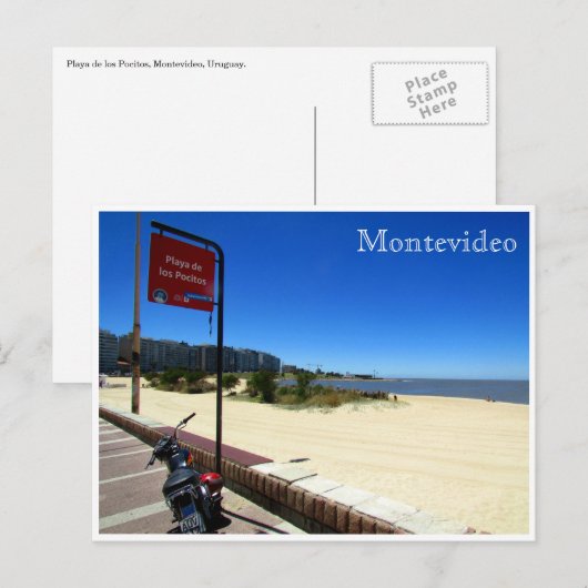 playa pocitos montevideo briefkaart (Voorkant / Achterkant)