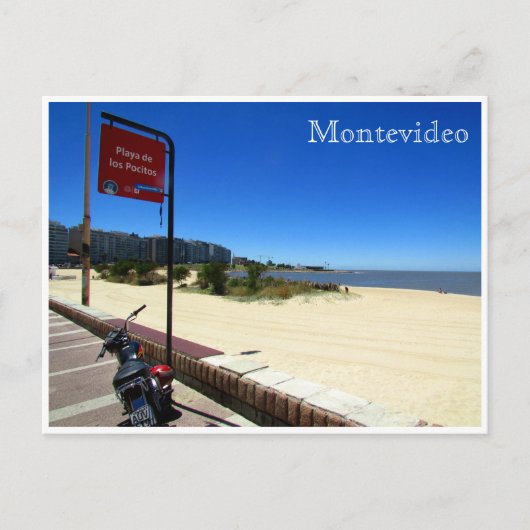 playa pocitos montevideo briefkaart (Voorkant)