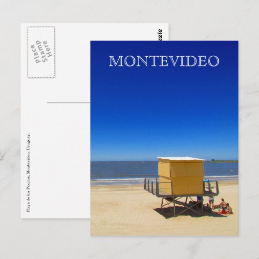playa pocitos montevideo briefkaart (Voorkant / Achterkant)