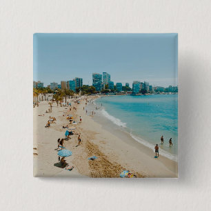 Playa San Juan - Alicante - Spanje Vierkante Button 5,1 Cm
