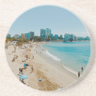 Playa San Juan - Alicante - Spanje Zandsteen Onderzetter