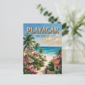 Playacar Mexico Briefkaart (Staand voorkant)