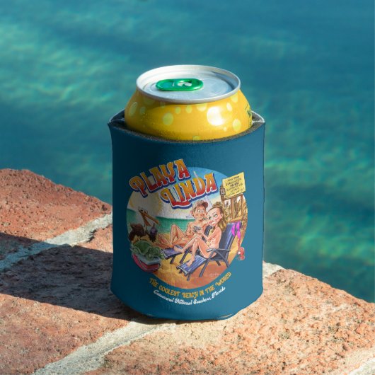 PlayaLinda Beach Beer Coozie (Insitu Zwembad)