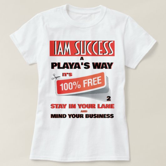 PLAYA'S MANIER T-SHIRT (Design voorkant)