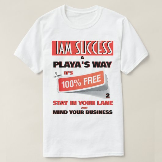 PLAYA'S MANIER T-SHIRT (Design voorkant)