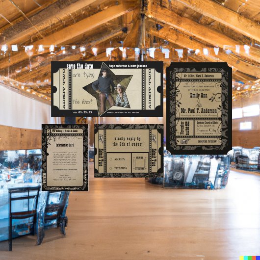 Playbill Bruiloft Details Kaart