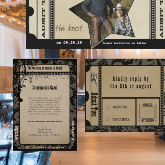 Playbill Bruiloft Details Kaart