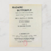 Playbill for Madame Butterfly by Giacomo Briefkaart (Voorkant)