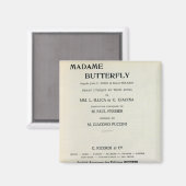 Playbill for Madame Butterfly by Giacomo Magneet (Voorkant / Achterkant)