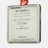 Playbill for Madame Butterfly by Giacomo Metalen Ornament (Links)