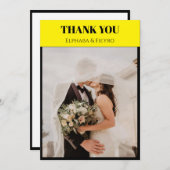 Playbill geïnspireerde dankkaart bedankkaart (Voorkant / Achterkant)