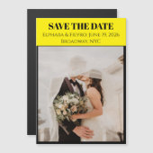 Playbill geïnspireerde save the date magnetische uitnodiging (Voorkant / Achterkant)