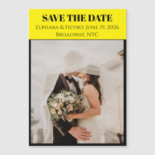 Playbill geïnspireerde Save the Date Magnetische Uitnodiging