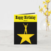 Playbill Geïnspireerde Verjaardagskaart Kaart (Gele Bloem)