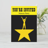 PlayBill Inspired Invitation Kaart (Staand voorkant)