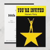 PlayBill Inspired Invitation Kaart (Voorkant / Achterkant)