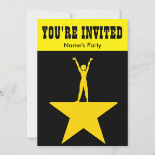 PlayBill Inspired Invitation Kaart