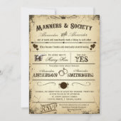  Playbill Storyline Formele bruiloft Nodig 2 uit Kaart (Voorkant)