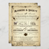  Playbill Storyline Formele bruiloft Nodig 2 uit Kaart (Voorkant / Achterkant)