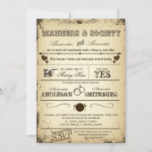 Playbill Storyline Formele bruiloft Nodig 3 uit Kaart (Voorkant)