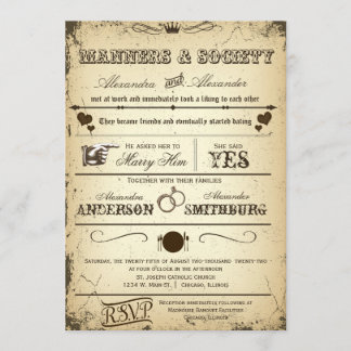 Playbill Storyline Formele bruiloft Nodig 3 uit Kaart