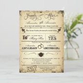 Playbill verhaallijn Formele bruiloft uitnodigen Kaart (Staand voorkant)