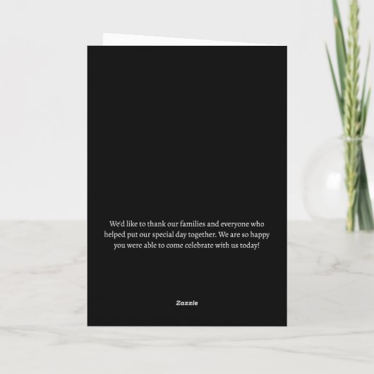 PlayBill Wedding Programma (Achterkant)