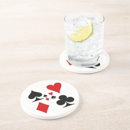 PLAYCARD SUITES GIFTS ZANDSTEEN ONDERZETTER (Zijkant)