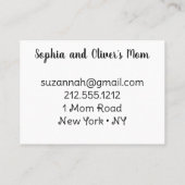 PlayDate Mama Belkaart Contactkaartje (Achterkant)