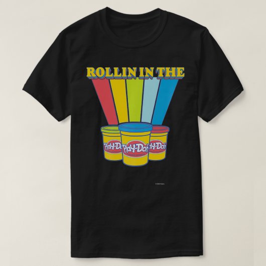 PlayDoh Rollin' in de PlayDoh Rainbow Premium T-shirt (Design voorkant)