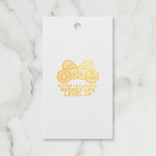 Player 1 & 2 Married Gamer Cadeaulabels (Voorkant)