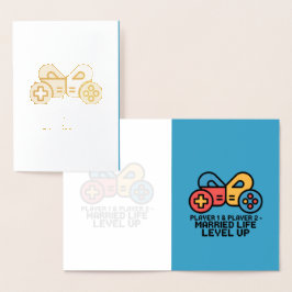 Player 1 & 2 Married Gamer Folie Kaarten