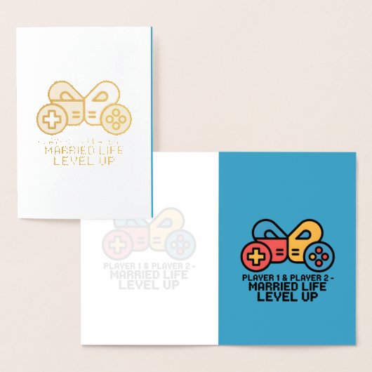 Player 1 & 2 Married Gamer Folie Kaarten (Display)