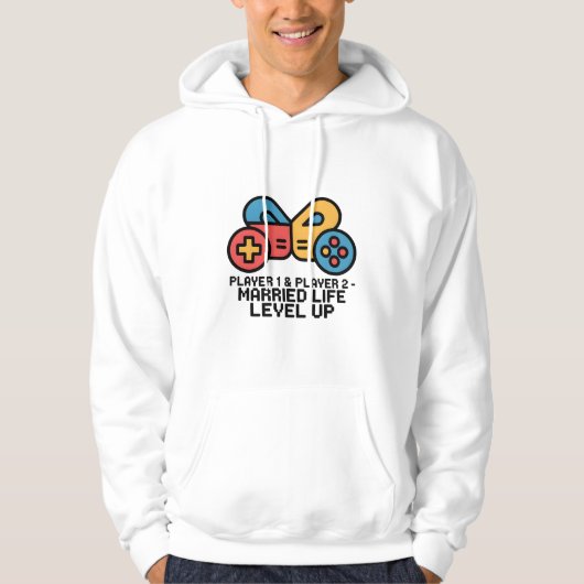 Player 1 & 2 Married Gamer Hoodie (Voorkant)