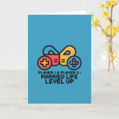 Player 1 & 2 Married Gamer Kaart (Gele Bloem)