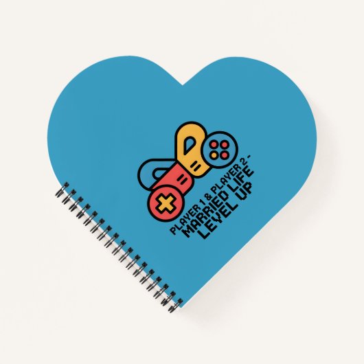 Player 1 & 2 Married Gamer Notitieboek (Voorkant)