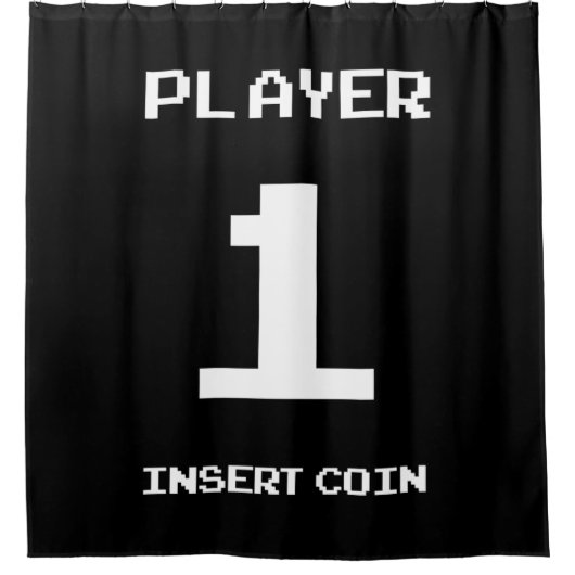 Player 1 gamer design douchegordijn (Voorkant)