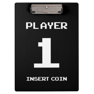 Player 1-gamerontwerp klembord