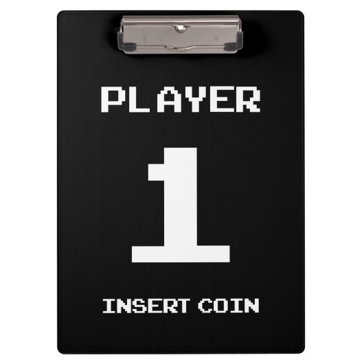Player 1-gamerontwerp klembord (Voorkant)