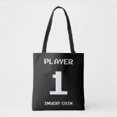 Player 1-gamerontwerp tote bag (Voorkant)