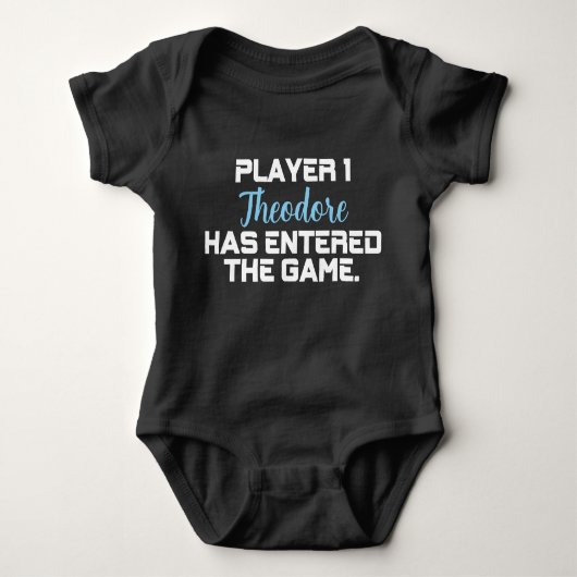 Player 1 Has Entered with Newborn Name Introductio Romper (Voorkant)
