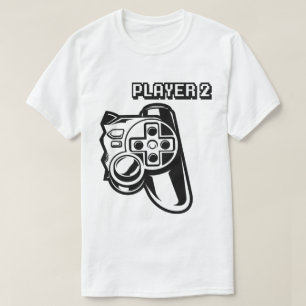 Player 1 Player 2 Gamer Couple T-shirt