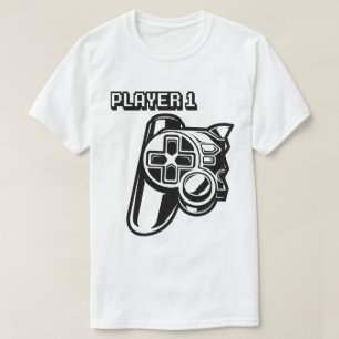 Player 1 Player 2 Gamer Couple T-shirt