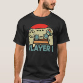 Player 1 Player 2 Matching Gamer Couple T-shirt (Voorkant)