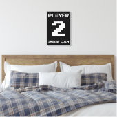 Player 2-gamerontwerp canvas afdruk (Insitu (Slaapkamer))