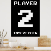 Player 2-gamerontwerp poster (Keuken)