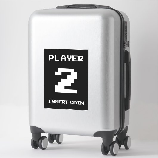 Player 2-gamerontwerp sticker (Koffer)