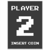 Player 2-gamerontwerp sticker (Voorkant)